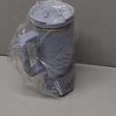 40 oz Tumbler with Handle and 2 Straws,2 in 1 Lid Insulated Water Bottle Stainless Steel Travel Coffee Mug,Lavender