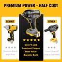 ReliaRoads 900 Ft-lbs Cordless Impact Wrench, 1/2 Inch Impact Gun Compatible DeWALT 20V MAX Battery, Brushless Constant High Torque Impact Driver with 3 Speed, Tool Only (No Battery Included)