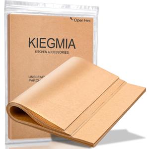 120 PCS Parchment Paper Sheets, 9 x 13 IN Unbleached, Precut Non-Stick Parchment Sheets for Baking, Cooking, Grilling, Steaming and More, Fit for An Air Fryer, Baking Sheet, Oven, or Sandwich Wraps