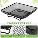 MIXXIDEA Ground Bird Feeder Tray 11x11 Inches, Metal Platform Mesh Seed Tray for Bird Feeders, Great Attracting Garden Yard Decoration for Wild Birds Squirrels Dove,2 Pack