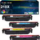 210X High-Yield Toner Cartridges Replacement for 210X 210 A Works with Color MFP 4301fdw 4301fdn Pro 4201dw 4201dn Printer Ink (Black Cyan Yellow Magenta 4 Pack)