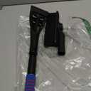 Ice Scraper and Snow Brush for Car, Lightweight 7" Brush Head & 33.5" Extendable Handle for Quick Windshield and Window Cleaning on SUV, Truck, Auto (Blue)