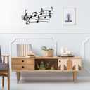 Zhengmy Musical Note Wall Art Theme Musical Note Decoration Vintage Hanging Metal Sign for Living Room, Bedroom