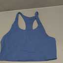Womens Y-Back Racerback Longline Sports Bra - Padded Scoop Neck Workout Crop Tank Top with Built in Pads Size XL