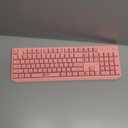 KLIM Chroma Pink Wireless Keyboard – RGB Backlit, Rechargeable Battery, Wireless Keyboard with Water-Resistant Durable Design, Compatible with PC, Mac, PS4, PS5