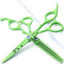 SHARONDS 6 Inch 440C High Hardness Stainless Steel Hair Scissors Hair Salon Hair Stylist Cutting Thinning Tool Barber Special (scissors set) (6 inch 2pc-C)