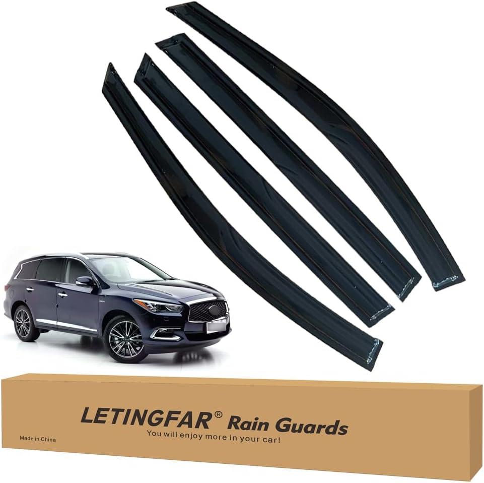 Window Visors Rain Guards for Infiniti QX60 & JX35 2013 2014 2015 2016 2017 2018 2019 2020 2021 Accessories, Wind Deflectors Vent Shades for Infiniti QX60 & JX35