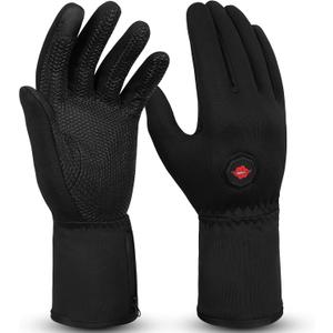 Dr.Warm Heated Gloves for Men Women, Electric Heated Gloves with Touchscreen Fingers, Rechargeable Battery Thermal Thin Hand Warmer for Running Driving Arthritis Hand (Small)