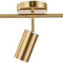 KCO Lighting Modern Brass Gold Track Lighting 3-Lights Modern Kitchen Fixtures Indoor Flush Mount Ceiling Spotlights Dimmable LED Ceiling Spot Light (3-Light)