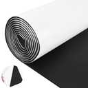 ToLanbbt Sponge Neoprene Foam Sheet with Adhesive - 1/8 Thick, 12 x 59 Closed Cell Foam Rubber Roll, Weatherproof Soundproof Padding for Automotive, Cabinet, Furniture, Crafts, DIY, Black