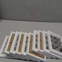 HappyHapi 4x6 Picture Frames Set of 10, Tabletop or Wall Display Pictures 3.5x5 with Mat or 4x6 Without, Multi Photo Frames Collage (White)