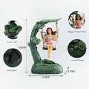 Garden Flower Fairy Outdoor Statue Decor Funny Swing Fairy Ornaments Figurines for Patio Lawn Yard Porch Outside Garden Gifts,9.05 Inches Tall