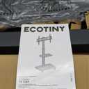 Steel Base Rolling TV Stand for 32-75 inch TVs up to 110 lbs, Leveling & Tilt & Swivel Mobile TV Stand with Hidden Wire Management, Height Adjustable Portable Tv Stand with Steel Shelf, Black (without Power Outlet)