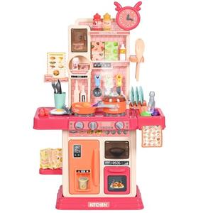 cossy Kids Play Kitchen,Toddler Kitchen with Sound and Light,Cooking Stove with Steam,Play Food Toy and Kitchen Accessories,Play Kitchen for Toddlers,Pink cossy Kids Play Kitchen,Toddler Kitchen with Sound and Light,Cooking Stove with Steam,Play Food Toy and Kitchen Accessories,Play Kitchen for Toddlers,Pink