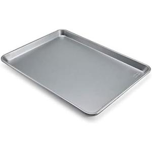 Chicago Metallic Commercial II Traditional Uncoated Large Jelly Roll Pan, perfect for jelly rolls, cookies, pastries, pizza, one-pan meals, roasted vegetables, and more, 16-3/4 by 12-Inch