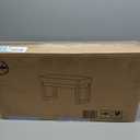 CangLong 27 Inch Wide Rectangle Ottoman Bench Grey Footstool, Linen Look Polyester Fabric for Living Room, Bedroom, Grey