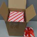 Fullhawl 12 Pcs Christmas Gift Card Holder Boxes with Bow Xmas Greeting Card Present Wrap Boxes Money Holders Party Favor Decor for Wedding Xmas Party Supplies Decorations(Red White Striped)