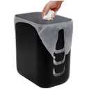 STORi Luup Trash Can (Black) - Reuse Grocery Bags - Plastic Garbage Container for Bathroom, Vanity, Laundry Room, Kitchen, Office, Garage - 2.5 Gallon Wastebasket with Hooks to Secure Trash Bags (1 Pack)