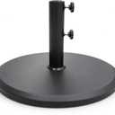 T&Jero 29 lb Round Heavy Duty Patio Market Table Umbrella Base Stand Weight Pre-Filled for Outdoor, Black
