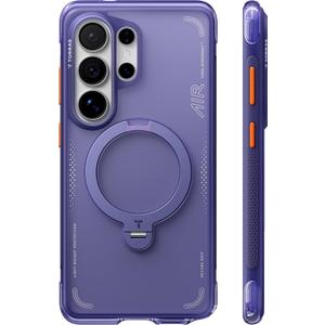 TORRAS Ostand Q3 Air for Samsung Galaxy S26 Ultra Case with 360 Magnetic Stand, Fit for MagSafe, Airbag Cushion, Mil-Grade Drop Tested, Shockproof Phone Case for S26 Ultra 6.9", Violet Surge