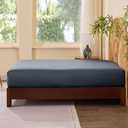 FreshCulture Bamboo Fitted Sheet, Cooling Sheets Full Size, Viscose Derived from Bamboo, Durable and Ultra Soft Breathable Bottom Sheets, Full, Slate Blue