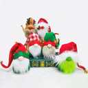 6PC Christmas Gnomes Plush for Christmas Table Tiered Tray Shelf Decorations Cute Lazy Elf Santa Tomte Swedish Gnomes