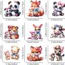 Animal Iron-On Transfer Decals for Clothing, Multi-Pack Pocket Size, DIY T-Shirts and Hoodies, Cute & Fun Designs Thermal Heat Sticker (H-1)