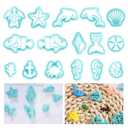 ORIGACH 14 Pcs Ocean Animal Clay Cutters, Dolphin Seahorse Starfish Polymer Clay Cutter for Earring Making, Jewelry Making