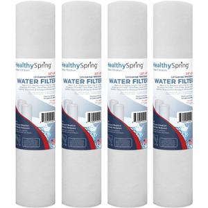 20 Micron 20 Inch x 2.5 Inch, 4-Pack Spun Polypropylene Whole House Sediment Water Filter Replacement Cartridge, Compatible with Pentek P20-20, Purtrex PX20-20, Made in USA