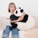 MMguai 40'' Giant Panda Stuffed Animal, Large Stuffed Panda Long Body Pillow Plush Toy, Big Soft Toy Panda Jumbo Fluffy Bear Plushies Gift for Kids Boys Girls, Birthday