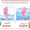 Kids Snorkel Mask Full Face, Snorkeling Gear for Kids with Camera Mount, 180 Degree Panoramic View Snorkeling Set Anti-Fog Anti-Leak