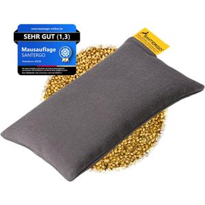 Mouse pad Wrist Rest - Ergonomic Palm Support Made of Organic Millet Chaff, Anti-tendonitis Problem for Computer Mouse, Relieve Wrists, Cushion Support in Gray