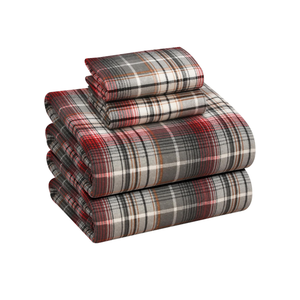 Woobrich Flannel Sheets Queen Size - 100% Cotton Double Brushed Bed Sheets, Deep Pockets 16 Inches Queen Sheet Set, All Seasons Breathable & Extra Soft - Warm & Cozy, 4 Piece