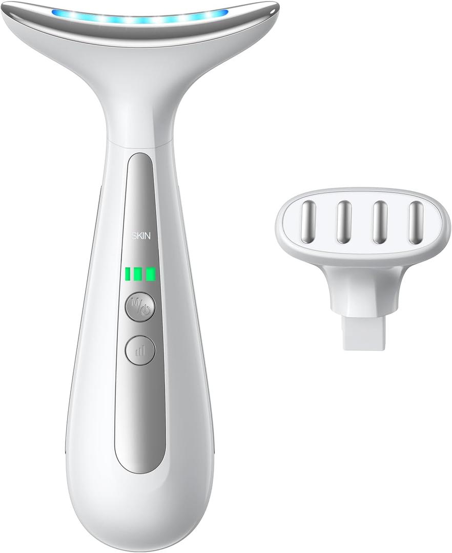 AZMAVO Facial and Neck Massager for Face, Neck & Eye - Skin Lifting & Firming - Wrinkle & Dark Circle Reducer - at Home Skin Care Face Sculpting Tool and Neck Massager