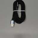 AGVEE 10ft USB to DC 5V Power Cord 5521(5.5x2.1mm) | Braided Nylon & Aluminum Shell | Fast & Durable Charging for CCTV Cameras, Routers, LED Strips, Dark Gray