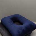 Sintuff 2 Pcs Sitting Donut Pillow for Tailbone Pain, Hemorrhoids, Bed Sores, Pregnancy, Pain Relief Seat Cushion Anti Decubitus Cushion Donut Shaped Postpartum Pillow for Home(Dark Gray, Blue)