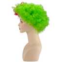 FREE BEAUTY Portugal Flag Colored Afro Wig for Men Women 2026 World Cup Fan Wig Soccer Fans Cheer Hair Blue White Red Afro Wigs for Football Fans for Stadium Party Cosplay (Portugal)