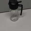 YARRAMATE 16oz/470ml Glass Olive Oil Sprayer for Cooking with Stickers, 2 in 1 Oil Dispenser for Kitchen Gadgets, Food Grade Premium Spray Bottle with Portion Control for Salad, Frying, BBQ (Black)