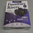 Bed Risers Furniture Risers Heavy-Duty Rectangular Adjustable Block Lift to 3 inches and 4.3 inches Desk, Sofa, Chair Legs, Refrigerator, Washing Machine Support up to 4000 pounds (Square-black-4 Pack)