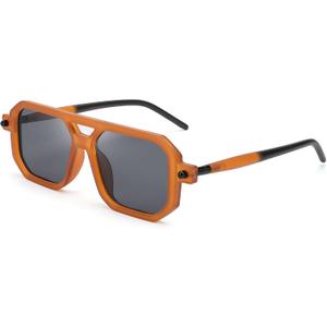 FEISEDY Vintage Square 70s Flat Aviator Sunglasses Women Men Classic Retro Stylish Frame UV400 Sunglasses B2622