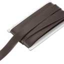 MECCANIXITY Double Fold Bias Tape for Sewing 1 Inch x 12 Yards Satin Pre-fold Continuous Binding Tape for Seaming Quilting Hemming Binding DIY Crafts, Dark Brown