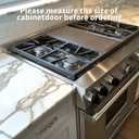 Stainless Steel Stove Gap Filler & Covers (13.8" x 1.4") with Pre-Attached Adhesive - 4-Pack Universal Fit for 13.8-27.6" Gas/Electric Stoves, Tool-Free Installation for Countertop Gaps