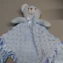 Pro Goleem Teddy Bear Lovey Baby Security Blanket for Boys and Girls Unisex Soft Lovie Baby Gifts for Newborn Toddler Snuggle Toy Stuffed Animal Blue 16 Inch