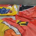 2.5 x 12 ft Lunch Feather Flag Only - Windless Single-sided Printing Feather Flag Outdoor Business Advertising Banner, No Pole (Red)