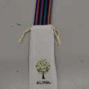 ALINK Stainless Steel Metal Boba Straws, 12mm x 9 inch Extra Wide Colored Reusable Smoothie Straws, Pack of 4 with Cleaning Brush & Carrying Case (Rainbow)