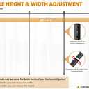 Curtain Rods No Drilling - Room Divider Tension Rod, Adjustable 28-171in(W) 4-10ft(H) Heavy Duty Floor to Ceiling Stand Temporary Privacy Wall Dividers Separation Partitions Black Window Rods