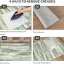 Modern Abstract Entryway Rug Indoor 2x3 Washable Rug Non-Slip Soft Small Area Rug Sage Green Grey Kitchen Mats Thin Print Faux Wool Floor Carpet Throw Rugs for Entrance Bedroom