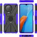 Case for Infinix Note 12 Pro 4G Case Cover,360Rotatable Kickstand Dual Layer Shockproof Case for Infinix Note 12 Pro 4G X676B Case Purple