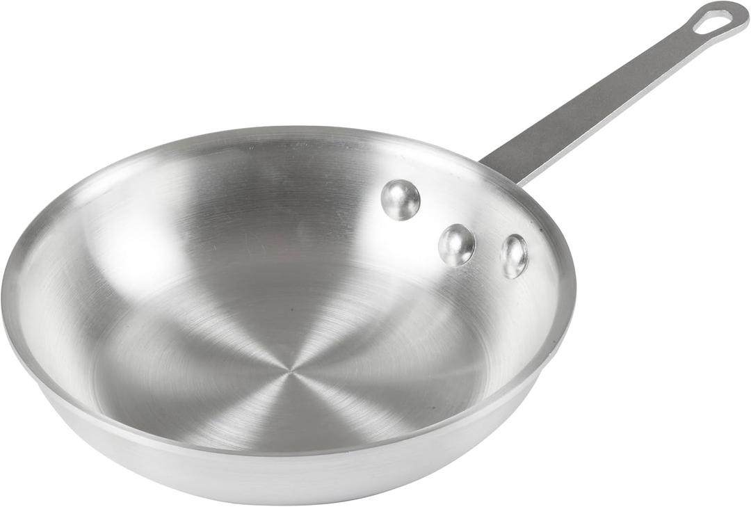 Winco Commercial-Grade Aluminium Fry Pan/Skillet, Natural Finish, 8"