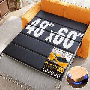 LAVEVE Sleeper Sofa Support Board 48''x60'' Queen Size, Heavy Duty Solid Wooden Mattress for Pull Out Sofa Bed, Foldable Design Bunkie Board Couch Accessories, Enhanced Weight-Bearing Capacity (Queen Size-48''x60'')